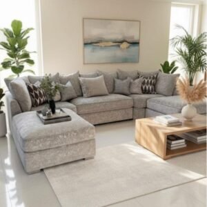 U Shape Bishop Cinema Sofa Set Luxury Couch For Living Room