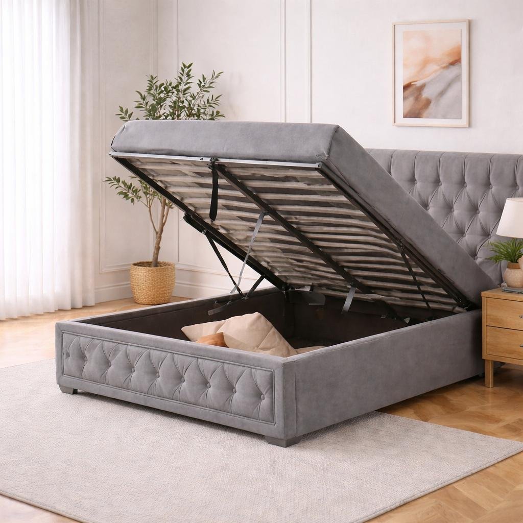 Chelsea Bed Upholstered Bed Frame 3.0 4'6 Double 5ft King Size - Image 3
