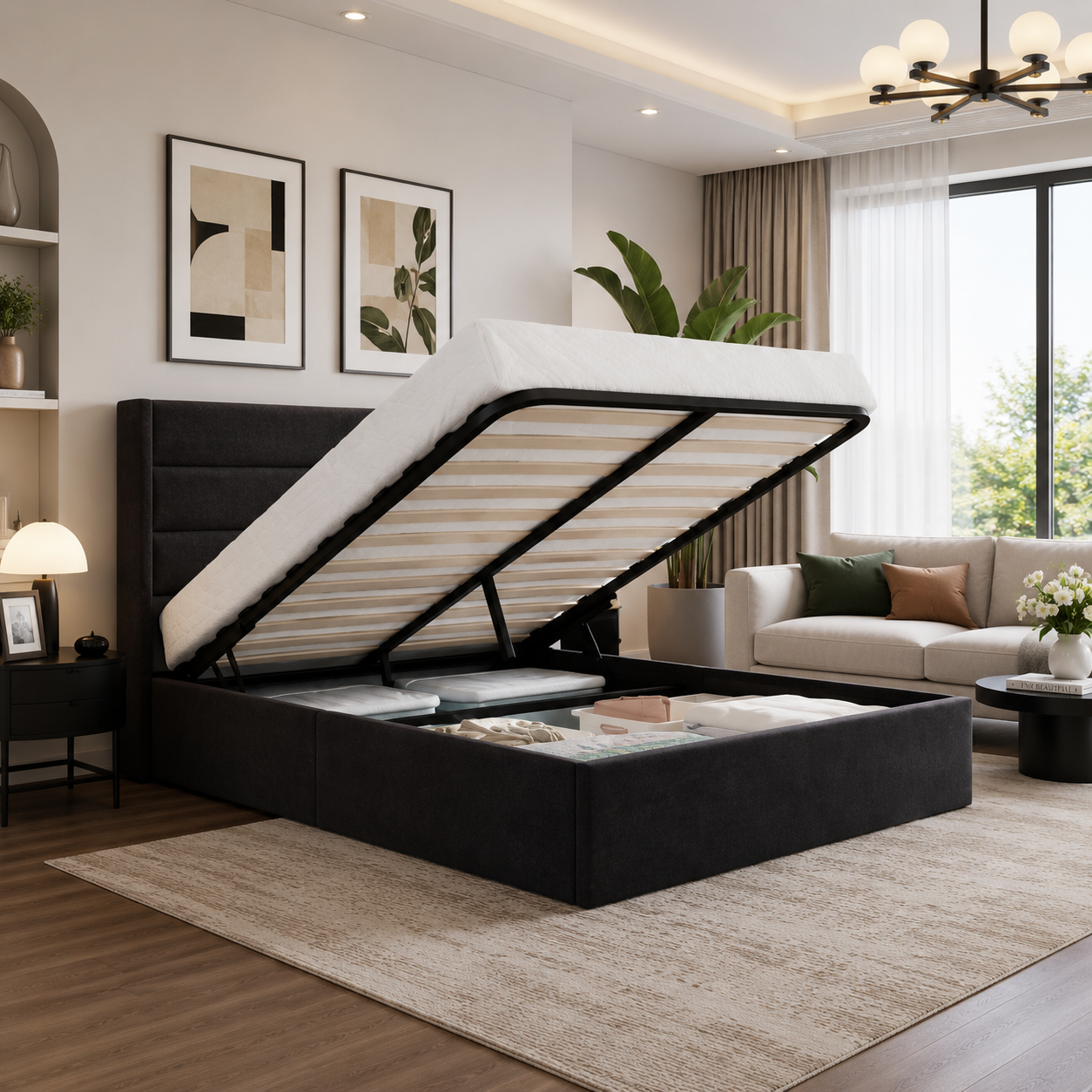 Luxury Gas Lift Storage Bed