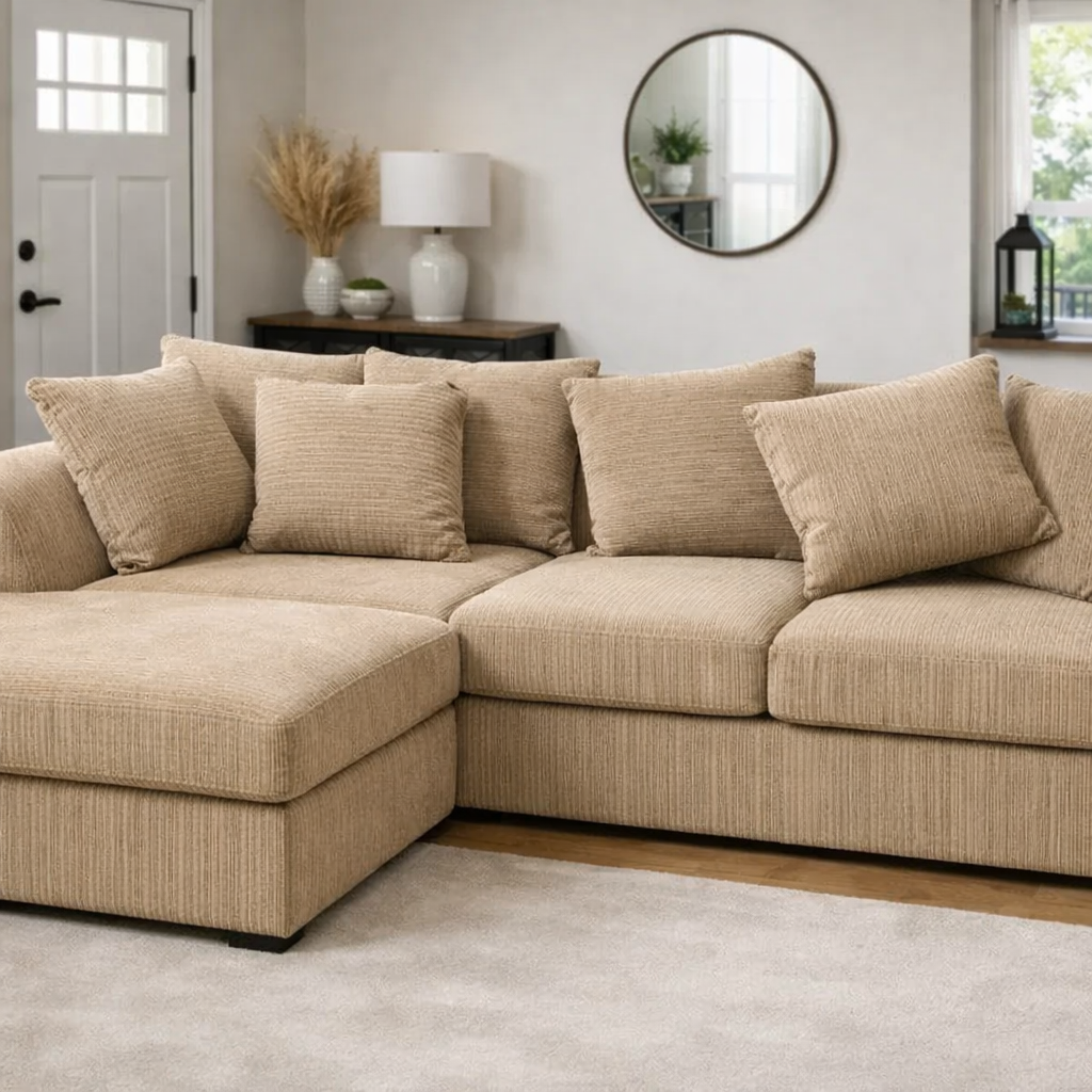 4 Seater Corner Sofa Set Left Hand Jumbo Cord - Image 3