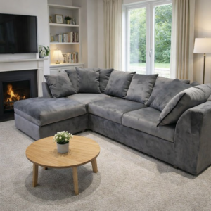 Corner Sofa Set 4 Seater Left Hand Plush Velvet
