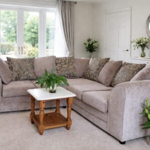L Shape Corner Sectional Couch Shenile Fabric