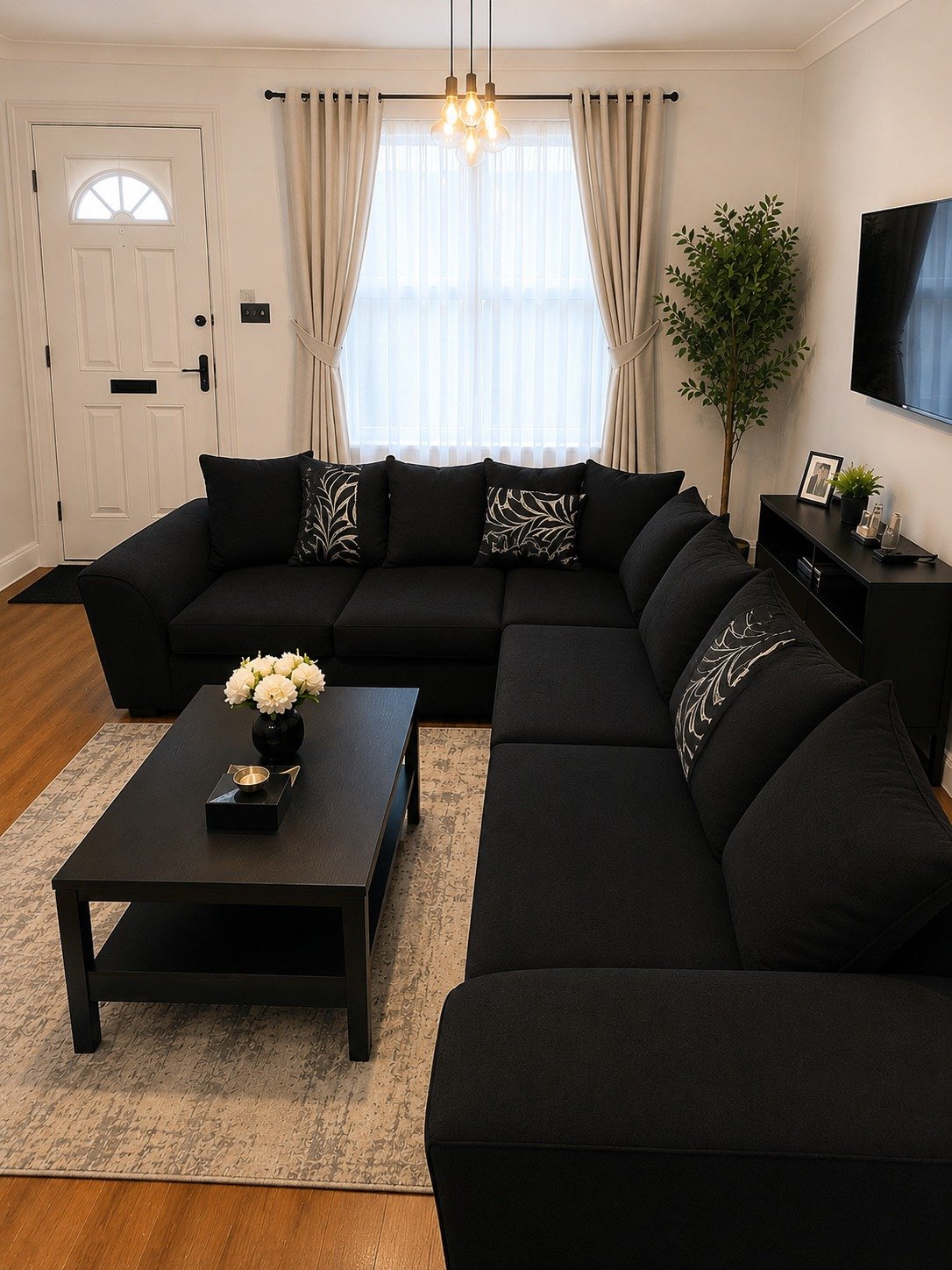 Large L Shape Corner Sectional Living Room Sofa Set Modern Luxury Design - Image 4