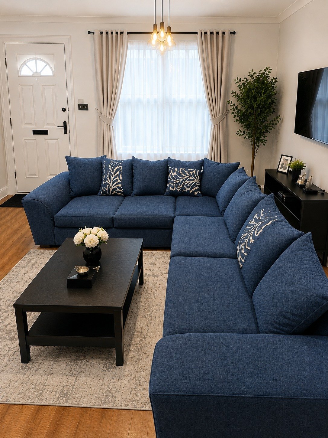 Large L Shape Corner Sectional Living Room Sofa Set Modern Luxury Design - Image 3