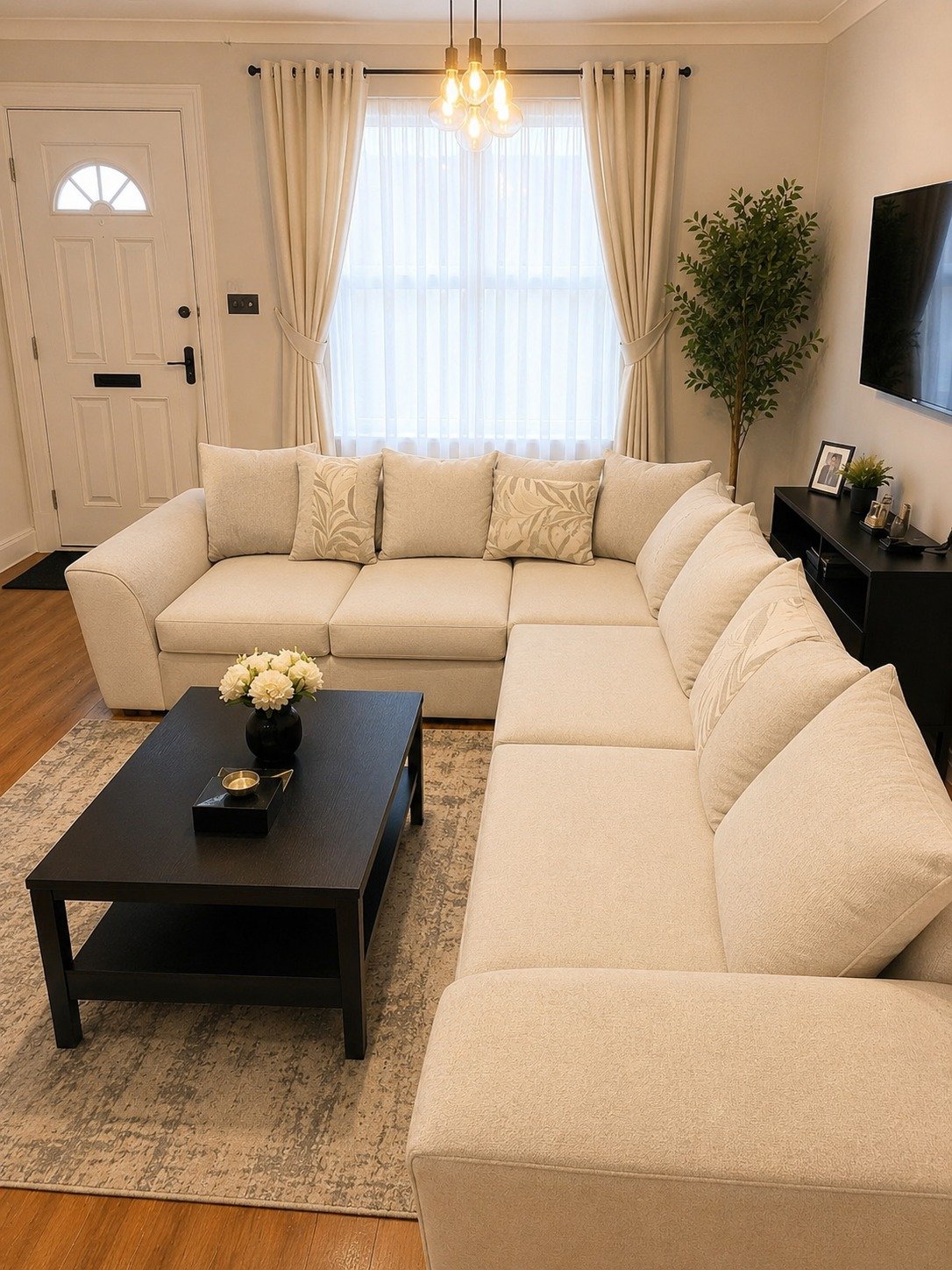Large L Shape Corner Sectional Living Room Sofa Set Modern Luxury Design - Image 2